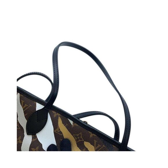 Pre Loved Louis Vuitton Neverfull MM Zebra Print Tote Women Brown Tote Bags - Picture 7 of 8
